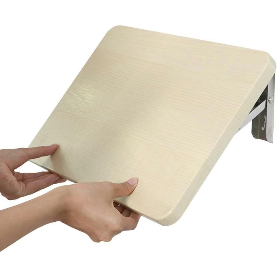 壁掛け折りたたみテーブル 無垢材壁掛け式サイドテーブル 折りたたみ式テーブル 折りたたみ式壁掛けテーブル 壁掛けデスク 多機能コンピ