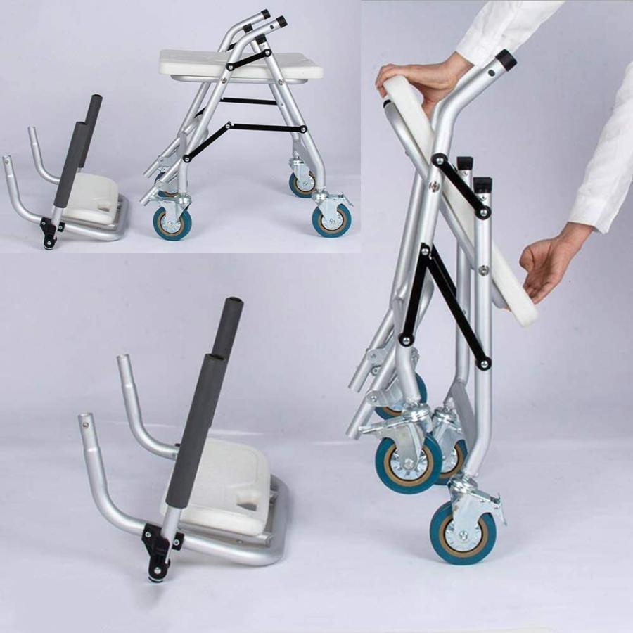 折りたたみ 入浴用車いす 介護 シャワーチェア ブレ一キ付き U型シート 軽量 お風呂椅子 キャスター付 ..