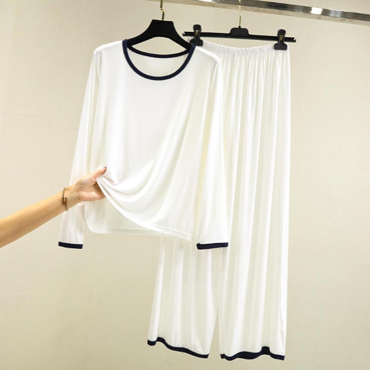 【送料無料】オールシーズン 長ズボン 寝間着 部屋着 パジャマ ルームウェア セットアップ 上下セット 長袖 モダール パジャマ レディース