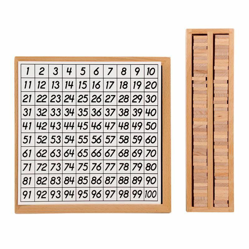 モンテッソーリ 教具 100並べセット 数字 おもちゃ 知育玩具 すうじ100 算数 ブロック 木製 パズル 数字盤 100 積み木 算数 学習 送料無料 おもちゃ 数 知育 モンテッソーリ おもちゃ 6歳 幼児 子供 足し算 引き算 算数 教具 すうじ 2