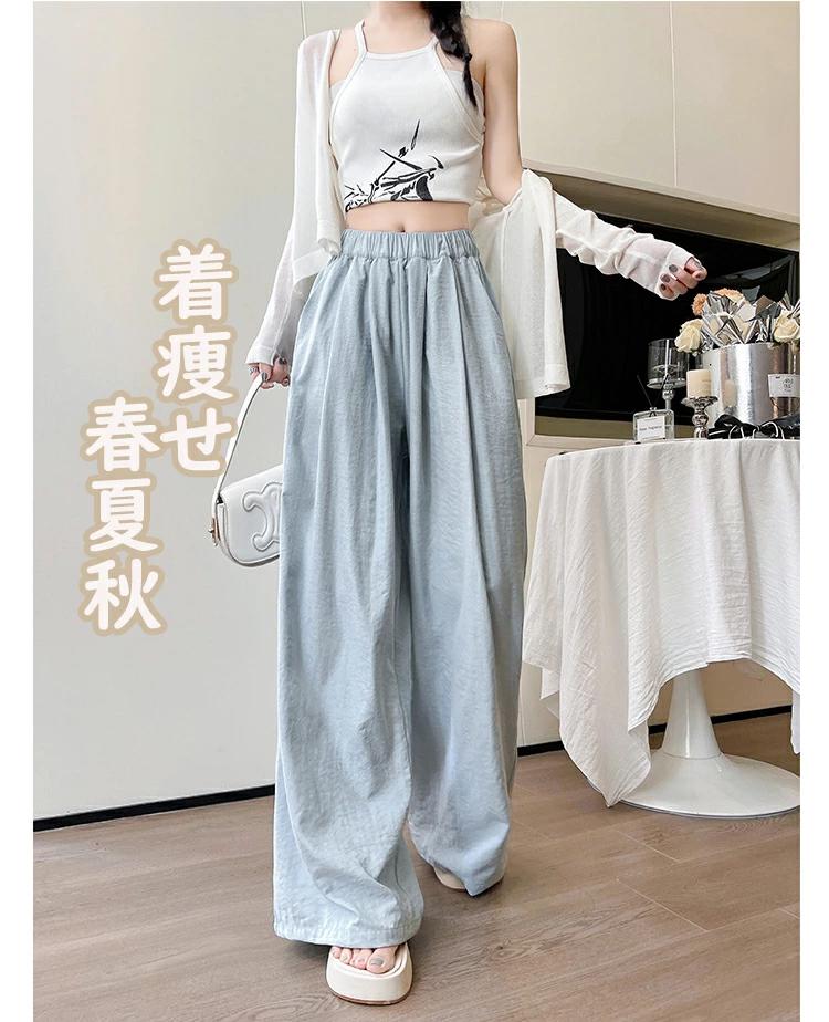 ワイドパンツ レディース 夏 涼しい 涼感 冷感 速乾 着痩せ パンツ ボトムス ゆったり タック入り タック ワイド 大きいサイズ ポケット付き パンツ イージーパンツ シンプル 大人 カジュアル 韓国 韓国ファッション