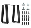 テーブル 脚 パーツ DIY テーブル脚 2本セット高さ40cm、60cm アイアン脚 黒 ブラック 鉄脚 スチール脚 取り替え脚自作 リメイク かんたん ダイ...