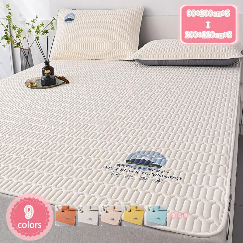 敷きパッド ダブル 150*200cm コットンクール 春 夏用 冷感綿100％ 冷感敷きパッド 敷パッド パット す..