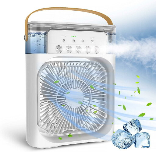 冷風機 冷風扇 強力 人気 卓上クーラー超音波式 噴霧 細かいミスト 氷入れ水冷エアコン 加湿機能 小型 噴霧加湿卓上冷風機 USB給電式 600ML大容量 8W省エネ節電対策 3段階風量 2段階噴霧量 7色LEDライト コンパクトミニクーラー ミニエアコン 軽量 静音 熱中症と暑さ対策 冷風機 冷風扇 強力 人気 卓上クーラー超音波式 噴霧 細かいミスト 氷入れ水冷エアコン 加湿機能 小型 噴霧加湿卓上冷風機 USB給電式 600ML大容量 8W省エネ節電対策 3段階風量 2段階噴霧量 7色LEDライト コンパクトミニクーラー ミニエアコン 軽量 静音 熱中症と暑さ対策