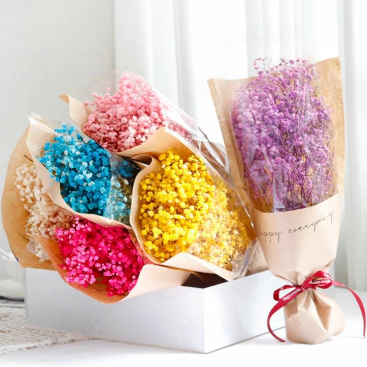 送料無料 ドライフラワー 花束 かすみ草 プレゼント 花束 選べる7色 綺麗 花材 玄関飾り 部屋飾り プレゼント ブーケ 敬老の日 母の日 女性 花 自然 ギフト 誕生日 開店祝 開院祝 壁飾 定年 退職 結婚祝い 結婚 父の日 卒業祝い 送料無料