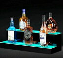 LED酒ボトルの表示棚 ワインラック ホルダー 業務用ホームバーの照明付きワインボトルディスプレイスタンド、リモコン付き照明付きバーボトル照明スタンド