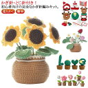 かぎ針編みキット 初心者 かぎ針セット 針 かわいい かぎ針糸 かぎ針編みキット 用 手作り 手芸キット かぎ針編みフック 編みぐるみ フラワー 初心者向け 大...