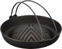 岩鋳 Iwachu 焼肉ジンギスカン鍋 ツル付 黒焼付 直火用 南部鉄器 23006