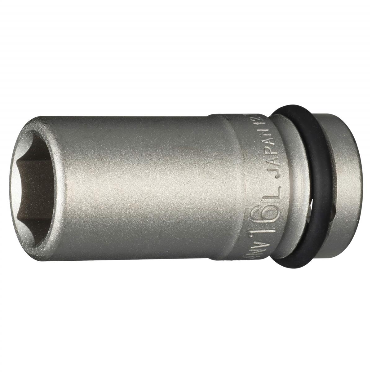 トネ(TONE) インパクト用ロングソケット 4NV-16L 差込角12.7mm(1/2”) 二面幅16mm
