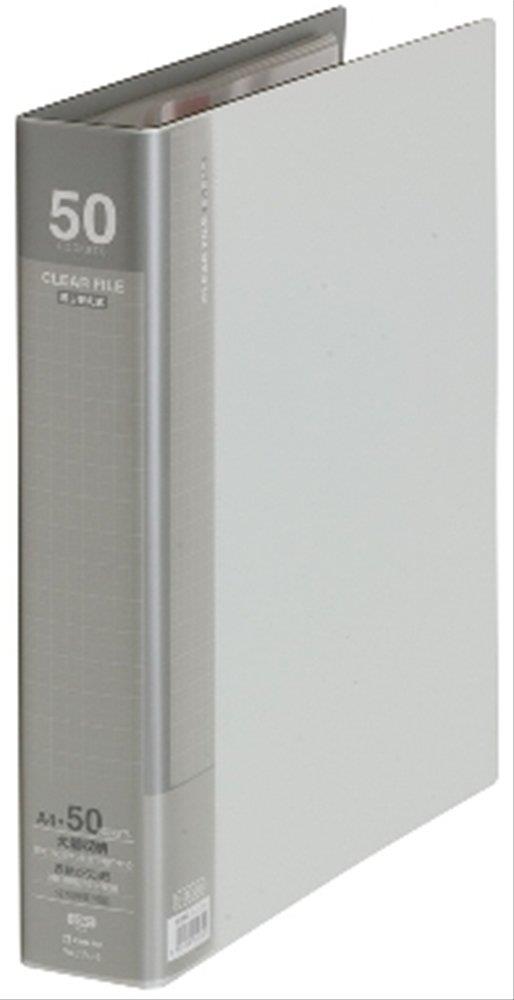 キングジム クリアファイル 差替式 大量ポケット 30穴 A4タテ ライトグレー 3139-3-LG(3)