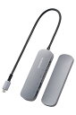 エレコム USB Type-C ハブ ドッキングステーション 5-in-1 固定用スタンド付 PD対応 100W USB3.1 Gen1×2ポート HDMI×1ポート USB-C×2 シルバー DST-C19SV/EC