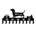 SUPERDANT ダックスフントキーフック 鉄製フック 壁掛けフック 犬キーホルダー 壁取り付け式コートラック ウォールハンガー マルチフック ネジ付き鍵フック 壁面収納 おしゃれ 高耐荷重 ウォールラック コート 傘 帽子 タオル 洋服掛け 扉 寝室 浴室 玄関 オフ ィス 飾りフッ