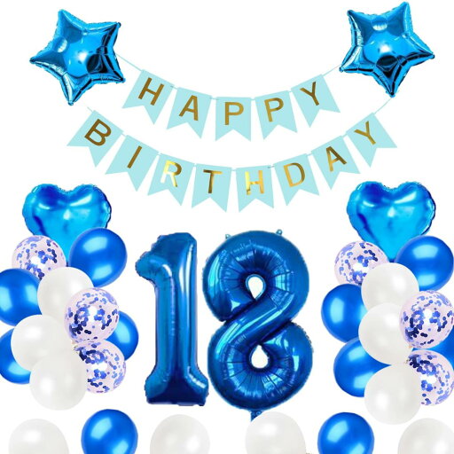 18歳誕生日 バルーン 風船 飾り付け セット ブルー 数字バルーン 18 HAPPY BIRTHDAYガーランド ハート風船 紙吹雪風船 バースデーバルーン 風船 男の子 女の子 祝い バースデー お祝い 飾り 記念日 部屋 撮影 18歳誕生日 バルーン 風船 飾り付け セット ブルー 数字バルーン 18 HAPPY BIRTHDAYガーランド ハート風船 紙吹雪風船 バースデーバルーン 風船 男の子 女の子 祝い バースデー お祝い 飾り 記念日 部屋 撮影