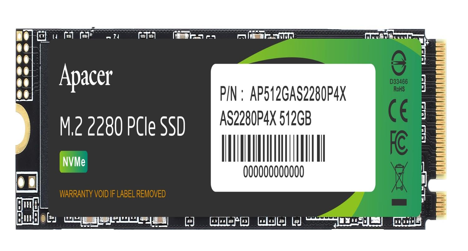 Apacer アペイサー SSD 512GB M.2 PCIe Gen3 x 4 NVMe 最大読込速度 2100MB/s 最大書込速度 1500MB/s A..
