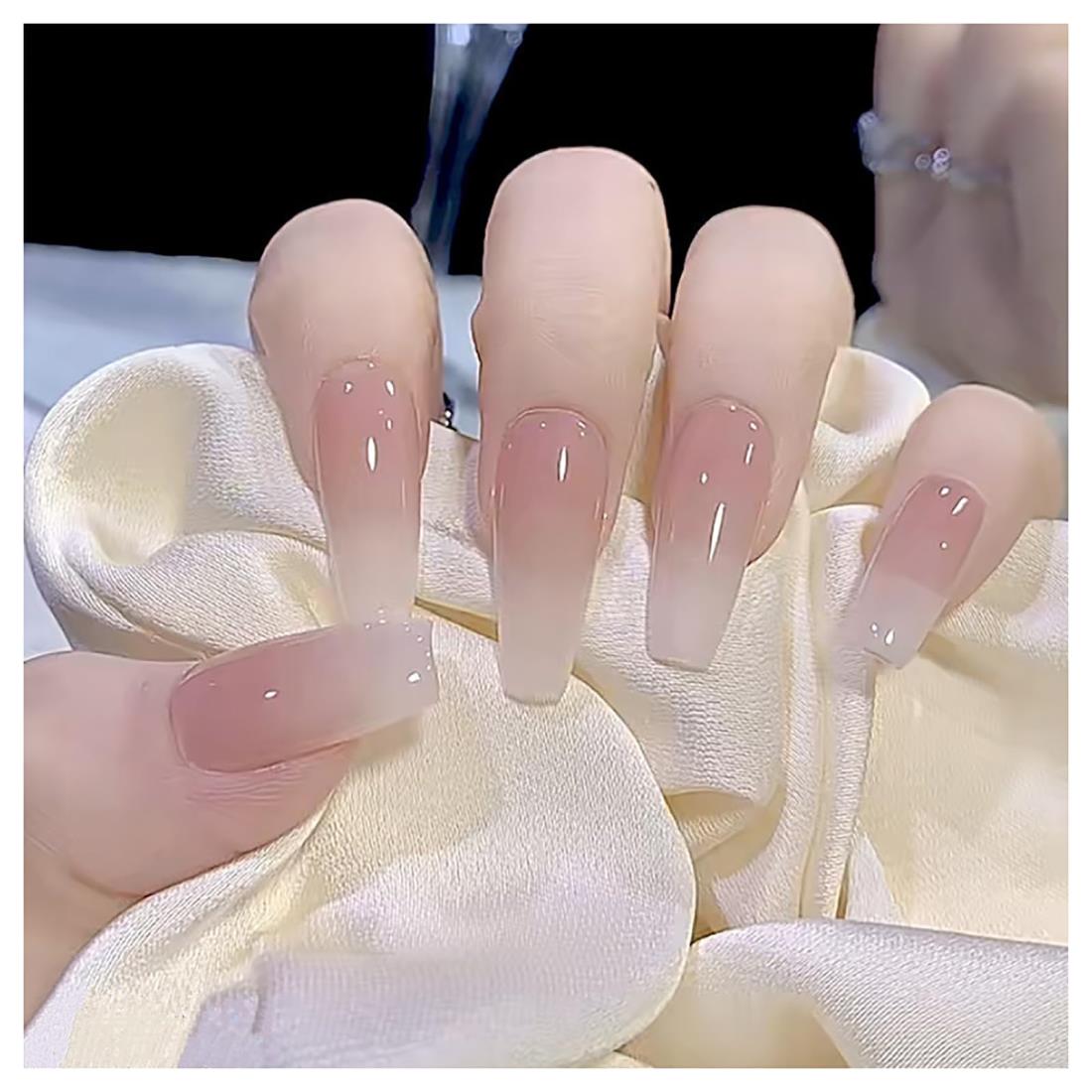 Lwenjing ネイルチップ 付け爪 チップ 3D ネイルチップ 手作りネイルチップ 結婚式ネイルチップ かわいい 短め 長い ネイルチップ 人気 和風 花嫁ネイル 光沢 つけ爪 24枚入 (R30)