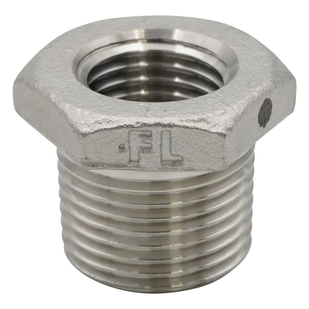 フローバル ステンレス製ねじ込み継手 ブッシング VBU-S14-0302 3/8x1/4