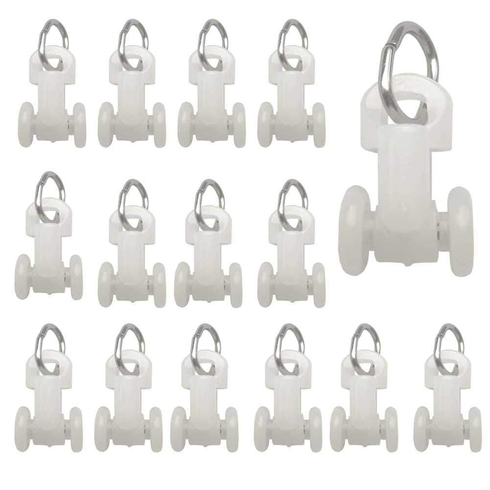 70個入りカーテンランナー カーテンレール部品 カーテンフック静音C型レールに適用 スム ーズ 耐荷重＆..