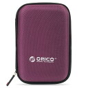 ORICO 2.5インチ ハードディスク 収納 ケース ポータブル HDD 保護ケース SSD本体/ケーブル 小物収納 擦り傷防止 防塵 耐衝撃 2.5型 SSD 収容 ケース パープル PHD-25(2)