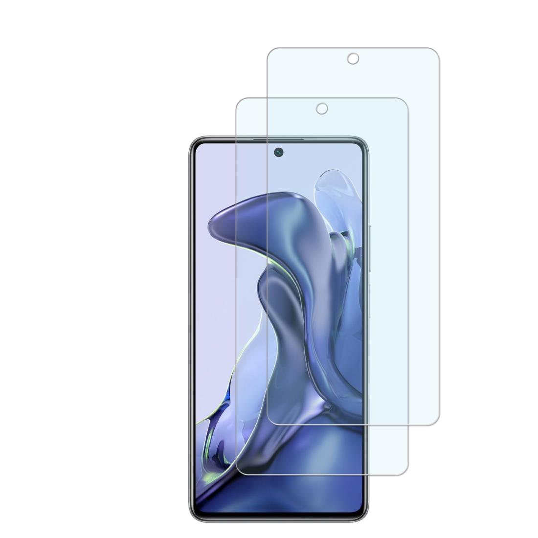 HKKAIS ブルーライトカット 目の疲れ軽減 93% Xiaomi 11T / 11T Pro 用 ガラスフィルム 日本製硝子採用 強化 ガラス 液晶画面 保護フィルム【2枚セット】