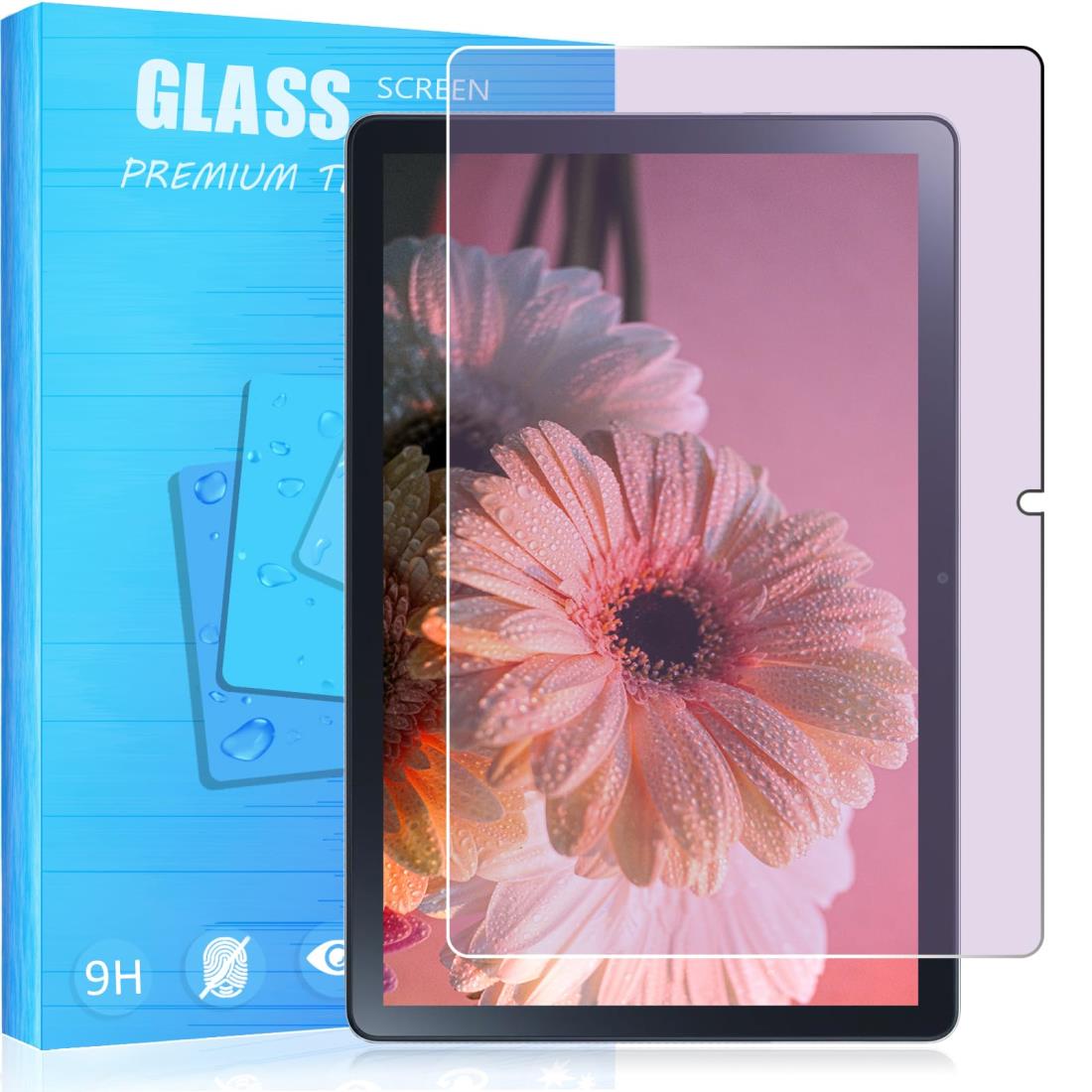 【1枚セット】対応 NEC LAVIE Tab T10d 10.1インチ ガラスフィルム ブルーライトカット目の疲れ軽減 防塵ネット付き FOR NEC LAVIE Tab T10d ガラスフィルム 硬度9H 旭硝子素材製 耐衝撃 2024年発売 Tab T10d 10.1インチ対応 強化 ガラス 液晶 保護 フィルム 飛散防止 撥水撥