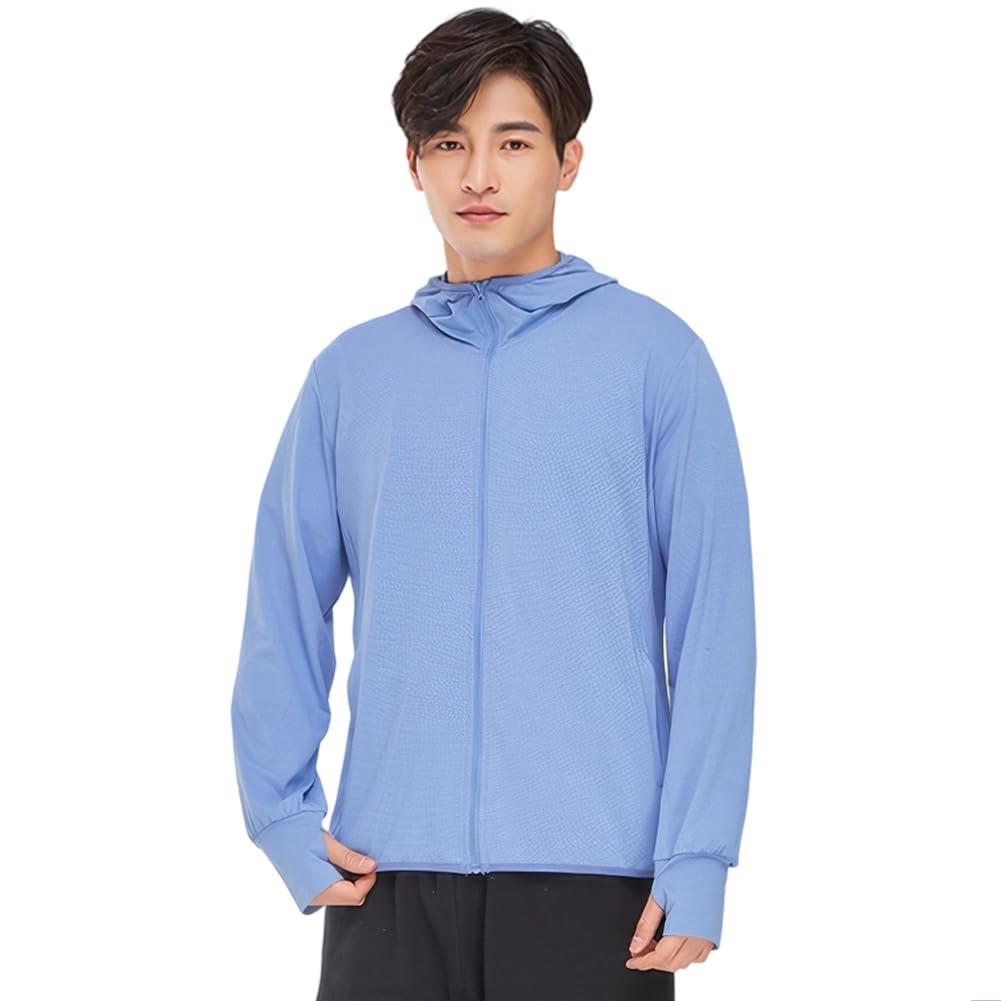 DMFU ラッシュガード メンズ 長袖 水着 日焼け対策 夏服 大きいサイズ UVカット パーカー 冷感 オーバーウェア フード付き 水陸両用 速乾