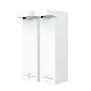 Umimile ソープディスペンサー 自動 シャンプーディスペンサー マグネット 液体 食器用洗剤 壁掛け 充電式 400ml大容量 IPX6防水 ホワイト 2セット
