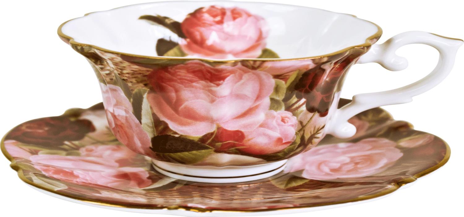 電子レンジ対応 カップ ＆ ソーサー 『ロイヤルアーデン(ROYAL ARDEN)』 ボーンチャイナ ボックス入り 240ml No.37436