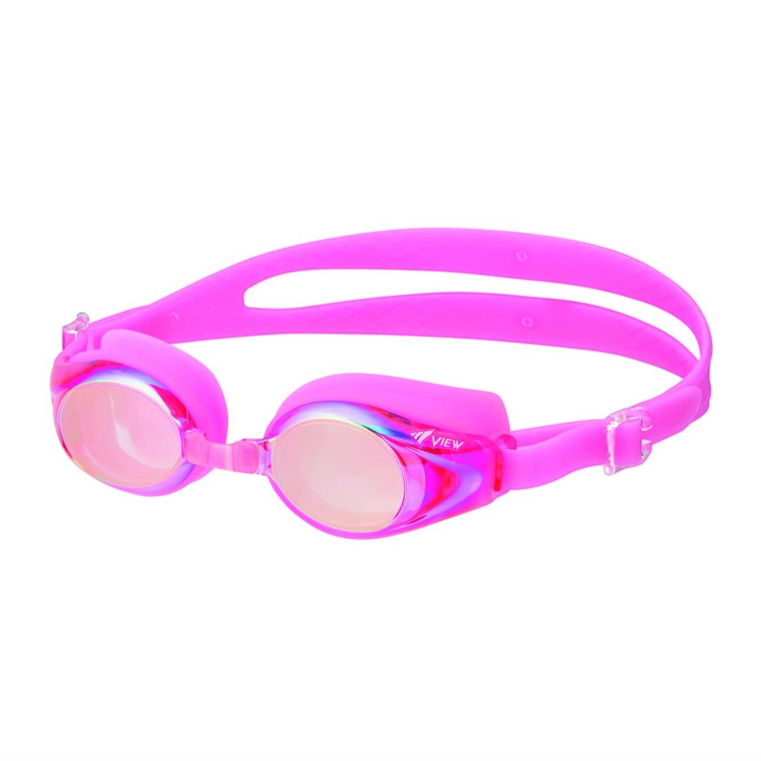VIEW(ビュー) 日本製 屋外プールでのまぶしさを軽減するミラータイプ子ども用スイミングゴーグル 4~9歳用設計だから水がはいりにくい 抗菌機能付 V710JMR PY