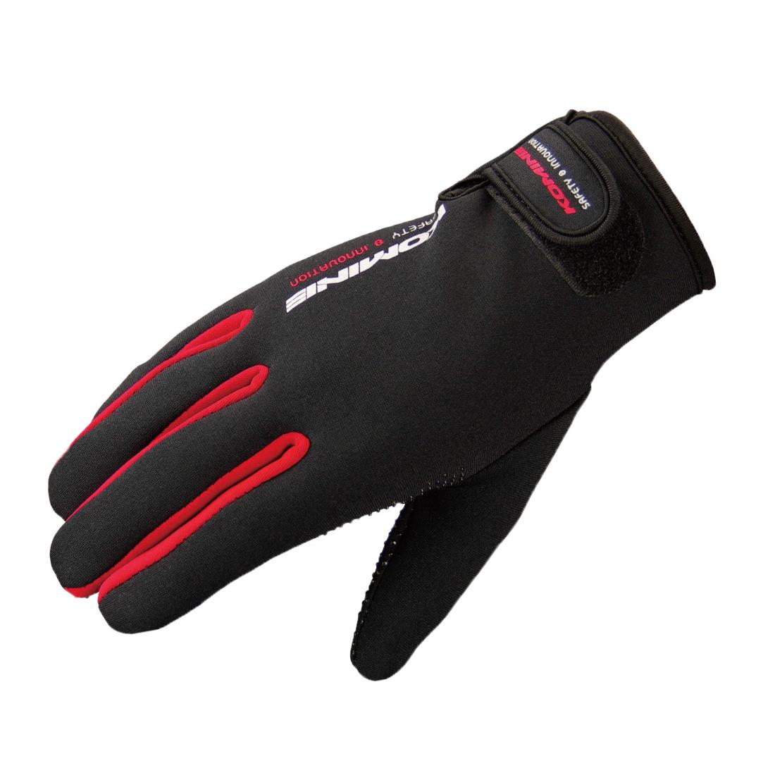 コミネ(KOMINE) バイク用 ネオプレーングローブ レッド XL GK-753 665 秋冬春向け 防風