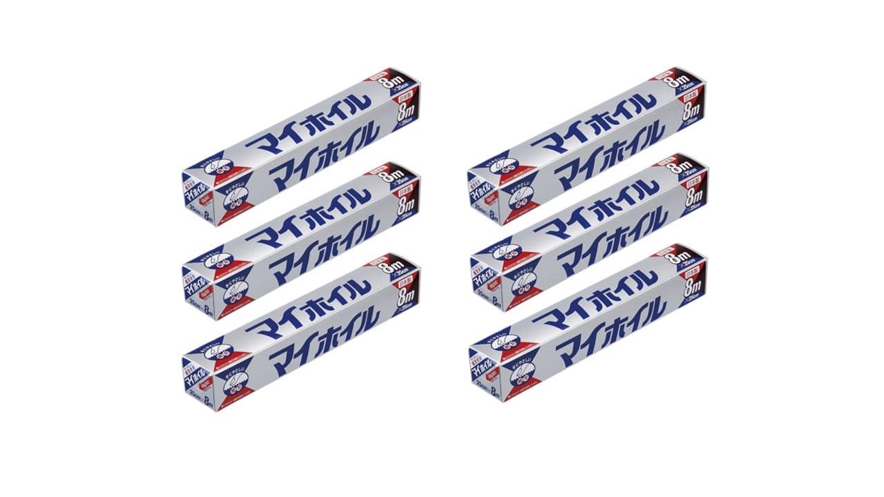 UACJ製箔 アルミホイル マイホイル レギュラー 幅25cm×長さ8m 6本 日本製 くるくるストッパー付き 飛び出しにくい