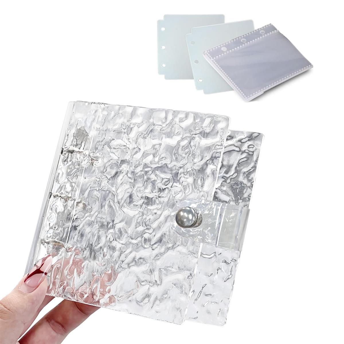 SUOKOMR シール帳 透明 シール バインダー コラージュノート システム手帳 クリア手帳 アクリル 両面収..