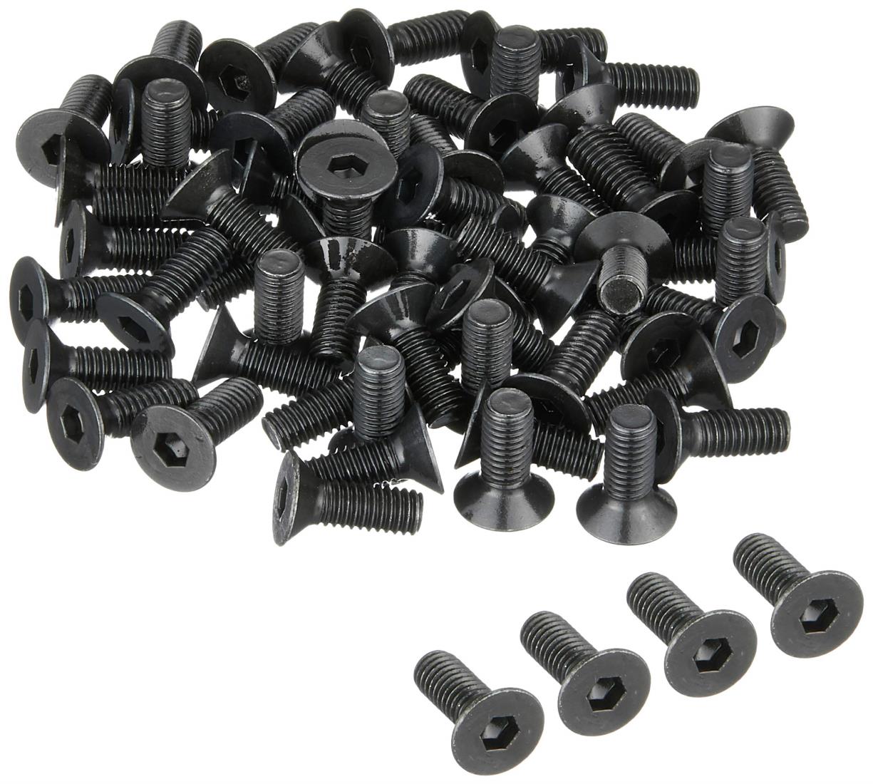 TRUSCO(トラスコ) 六角穴付皿ボルト 黒染め 全ネジ M3×8 65本入 B73-0308 x 10パック【ケース販売】