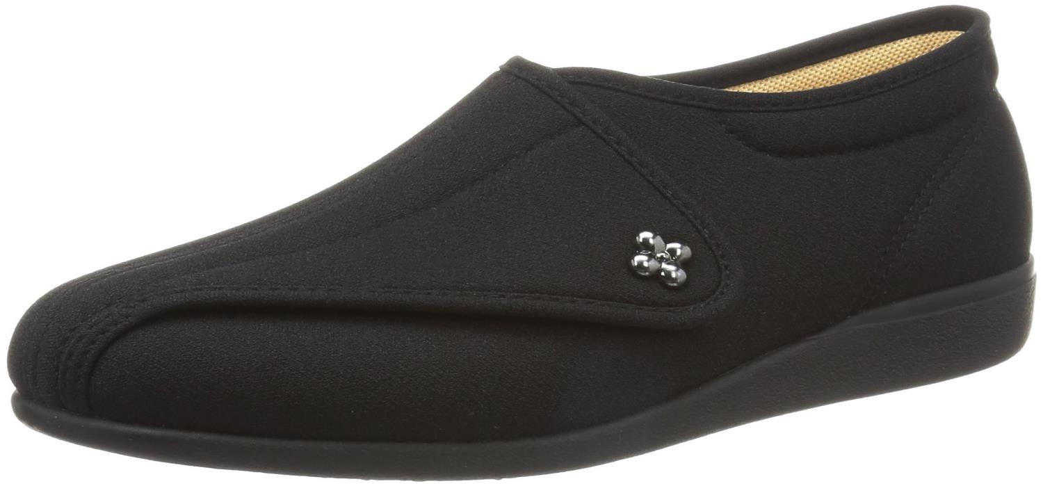 カイホシュギ 介護シューズ 片方販売(左足) KHS L011(左) レディース ブラックストレッチ 23.5 cm 3E