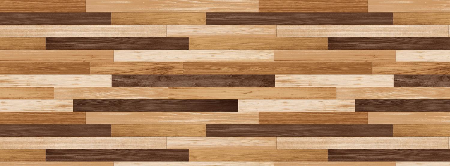 貼ってはがせる! テーブルデコレーション 30cm×150cm 寄せ木 ブラウン(BR)