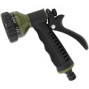 セフティー3(Safety-3) コイルホース用散水ノズル 7パターン散水 適合ホース内径8mm オリーブ
