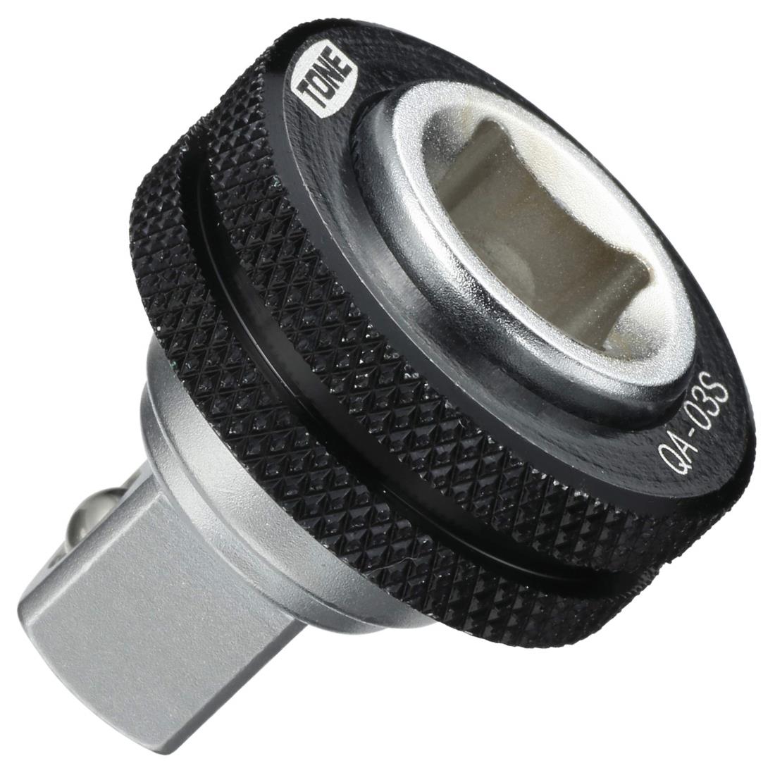 トネ(TONE) クイックアダプター QA-03S 差込角9.5mm(3/8”) ブラック