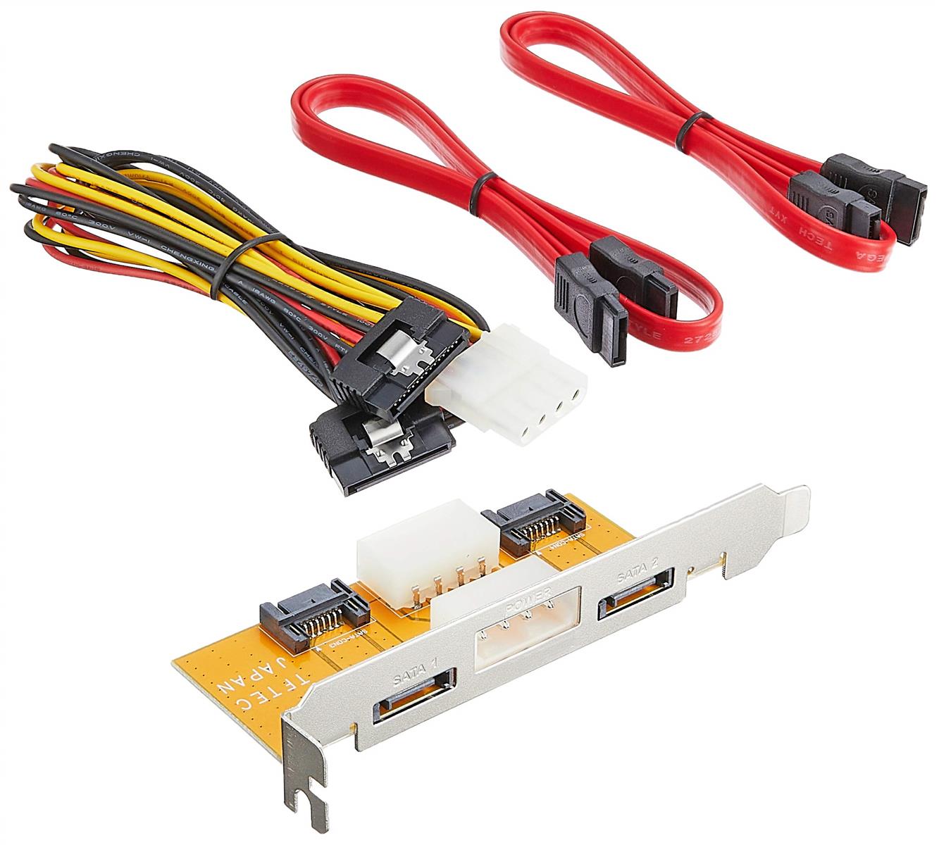 変換名人 PCIブラケット用 SATA(x2ポート)延長ケーブルセット PCIB-SATA2