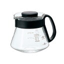 HARIO (ハリオ) V60 レンジサーバー 360ml 1~3杯用 ブラック コーヒーサーバー耐熱ガラス 日本製 XVD-36B