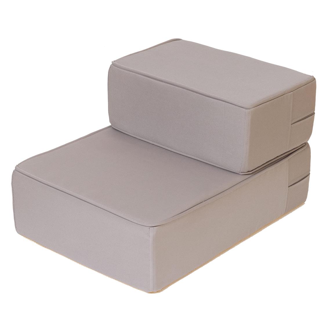 アイリスプラザ ドッグステップ 犬用階段 踏み台 2段 グレー 小型犬 高さ30cm