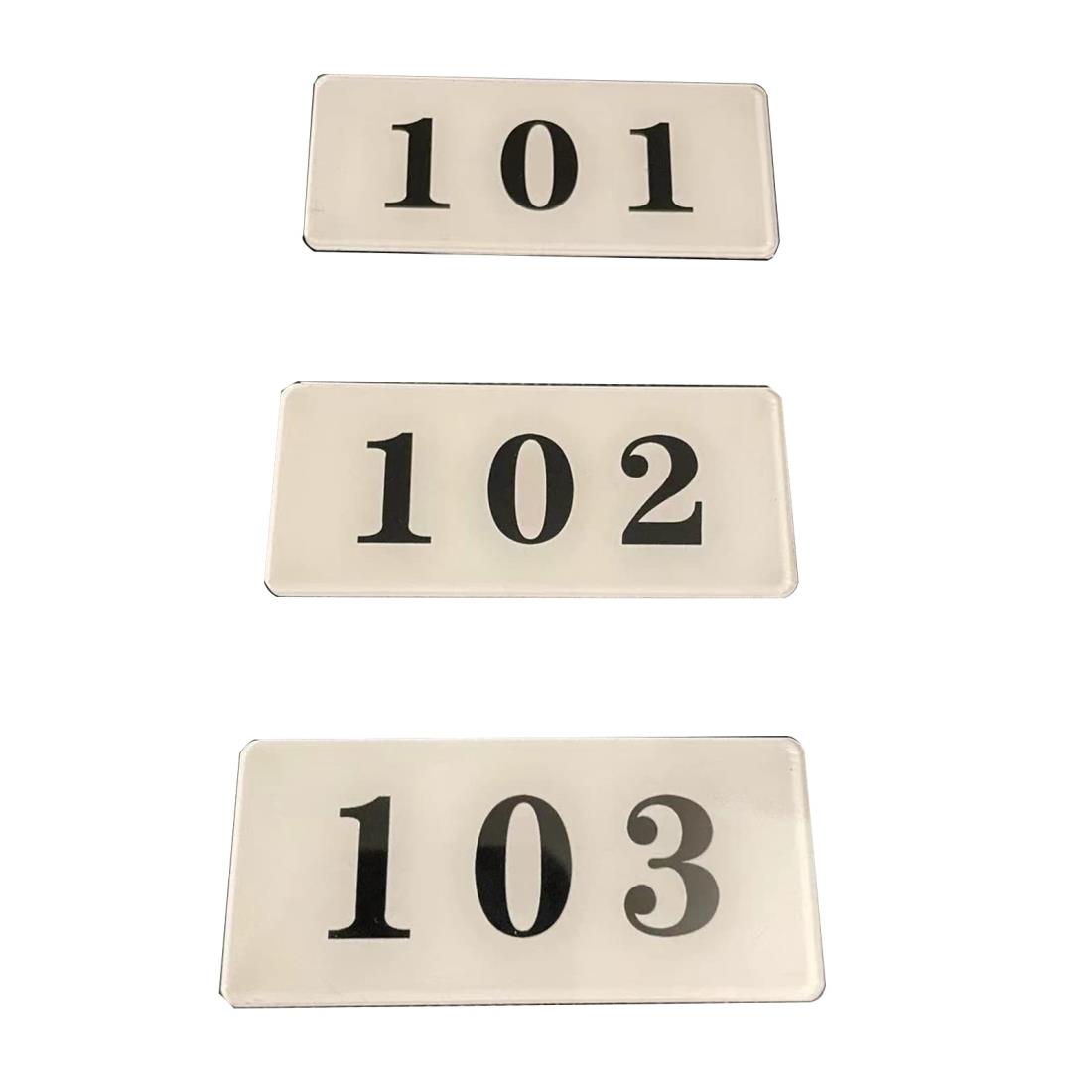 Seagron ルームナンバー プレート 部屋番号 番号プレート おしゃれ アクリル製 3.5×8cm×0.2cm (101+102+103, 白)…