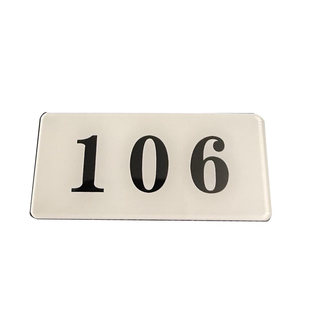 Seagron ルームナンバー プレート 部屋番号 番号プレート おしゃれ アクリル製 3.5×8cm×0.2cm (106白)…