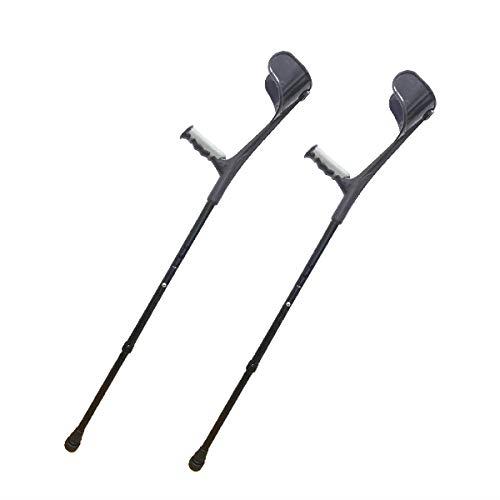 安住商事 シンプル！ ロフストランドクラッチ 杖 2本セット シルバー カフクラッチ杖 10段階調節可能(9..