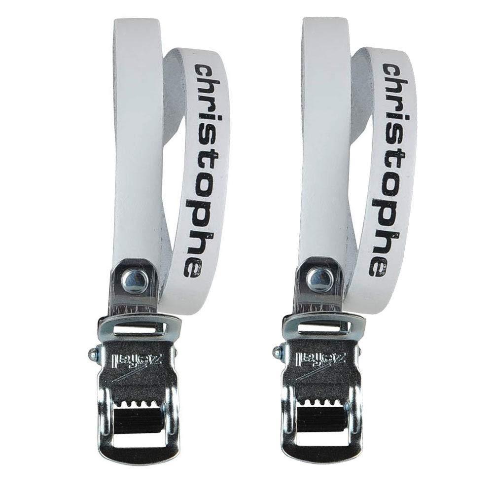 ゼファール(Zefal) 自転車用 トゥストラップ CHRISTOPHE LEATHER TOE-STRAPS ホワイト 長さ370cm 5161B