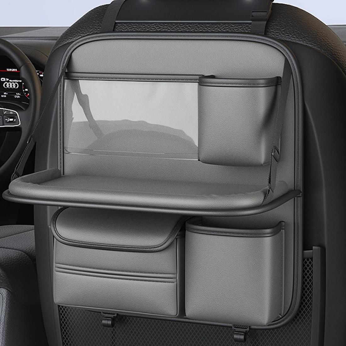 Hopeholic 車用シートバックポケット 後部座席収納 テーブル機能付き 折りたたみ 汚れ防止 多機能 車用..