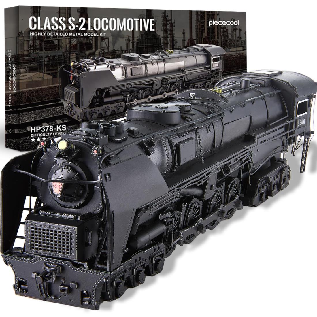 Piececool(ピースクール) 立体パズル 金属製 S-2型蒸気機関車 メタリックナノパズル 3dパズル 組み立て..