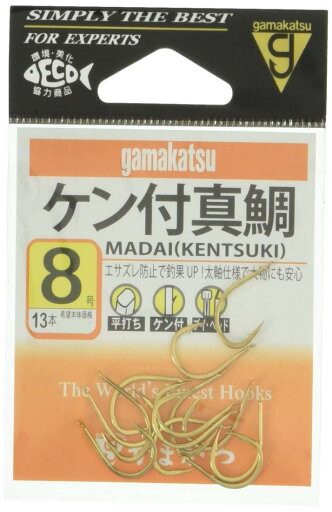 がまかつ(Gamakatsu) ケン付真鯛 フック 金 6号 釣り針 がまかつ(Gamakatsu) ケン付真鯛 フック 金 6号 釣り針