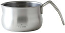 KOGU 珈琲考具 ミルクパン 12cm 【日本製】 食洗機対応 直火専用 注ぎやすい持ち手 液だれしにくい 目盛付き 1L 小さい 片手鍋 ステンレス ツヤ消...