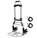 baoyou キャリーカート 台車 ハンドトラック 大型 耐荷重80KG コンパクト 折りたたみ式 家庭用 業務用 防災用 荷物 運搬 釣り アウトドア 固定ロープ2本付き (耐荷重80KG)(4)