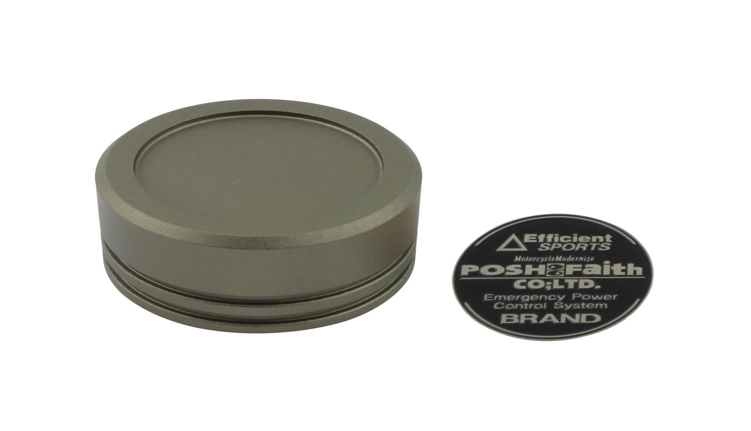 ポッシュフェイス(POSH FAITH) バイク用品 マスターシリンダーキャップ NISSIN(ニッシン)外径 Φ38mm GALESPEED(ゲイルスピード)GS15・GS15SR 用 マットチタン 500154-21