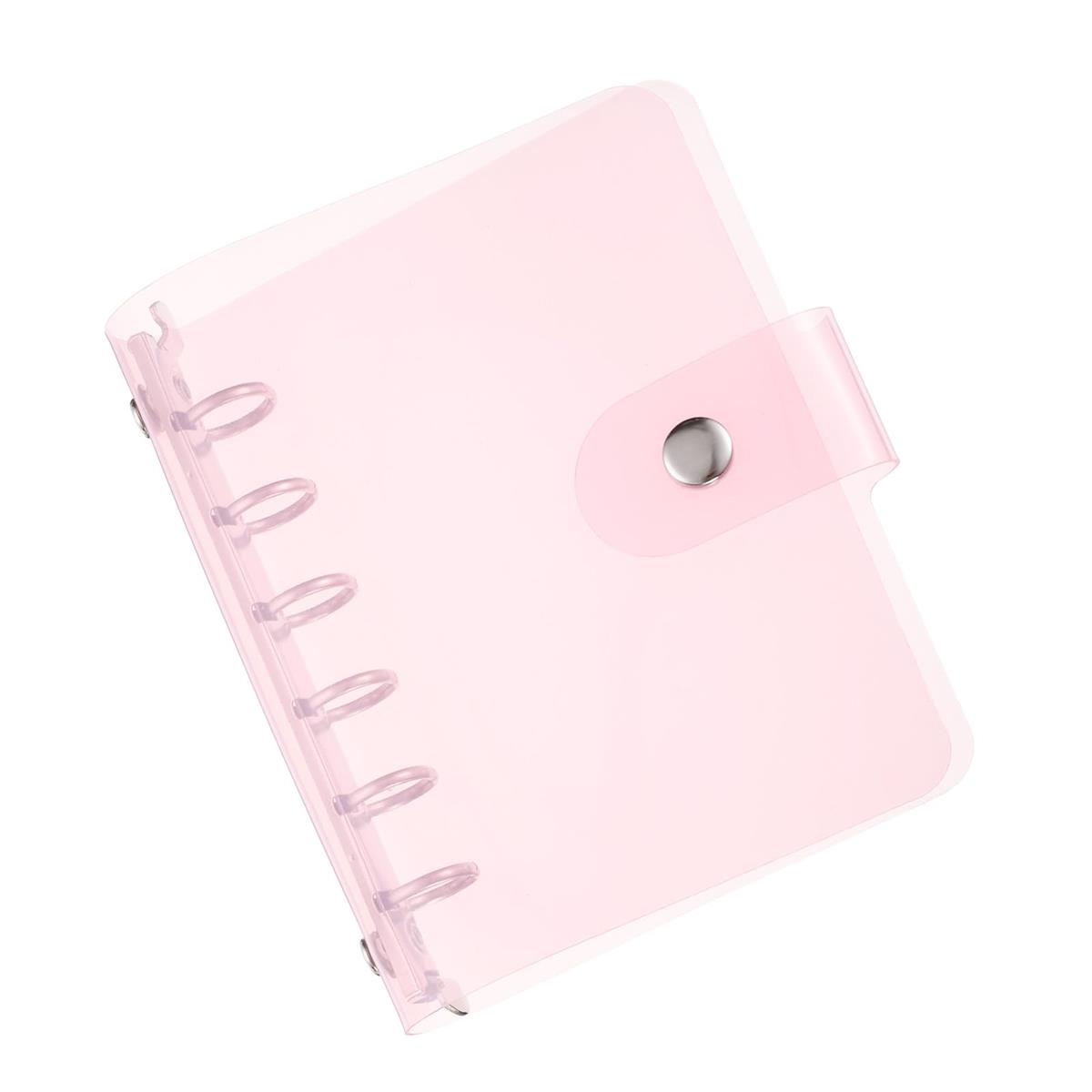 PATIKIL A7 クリアバインダーカバー シール帳 柔軟なPVC製 リフィル可能 スナップボタンで閉じる DIY会..